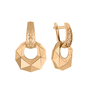 Серьги из красного золота 